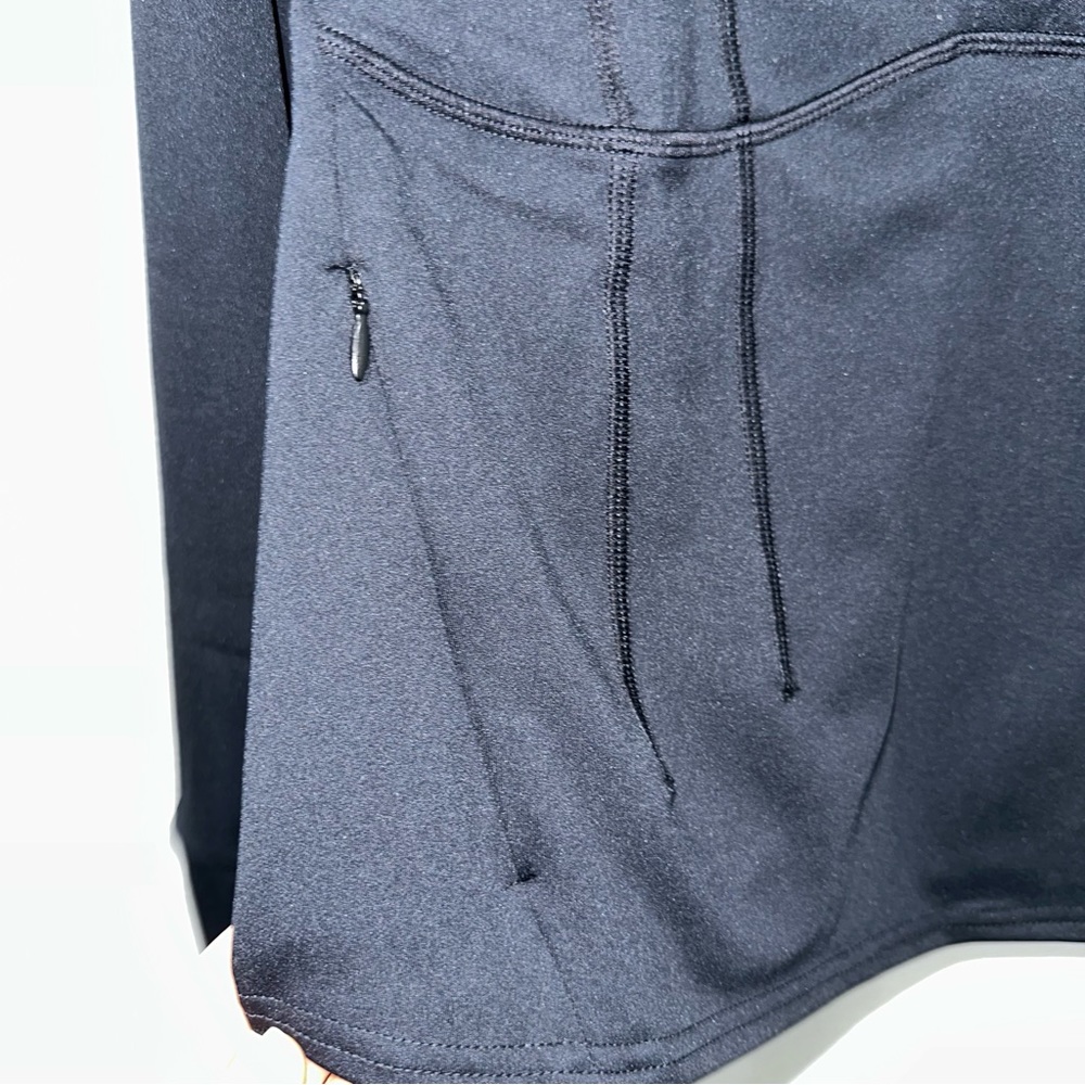 NWT Free People Run The Course Half Zip Up Layer Black Long Sleeve Gym Running - Picture 10 of 10